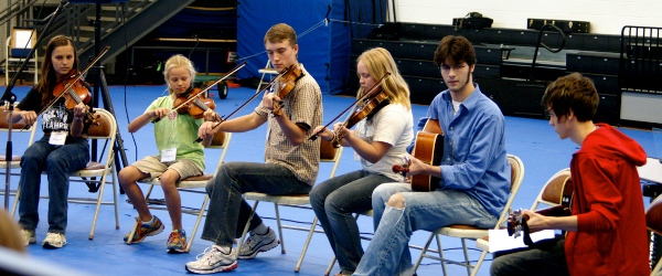 young musicians perform