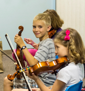 young fiddle students