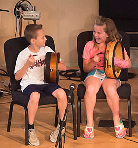 drummers laughing in Tune Tussle